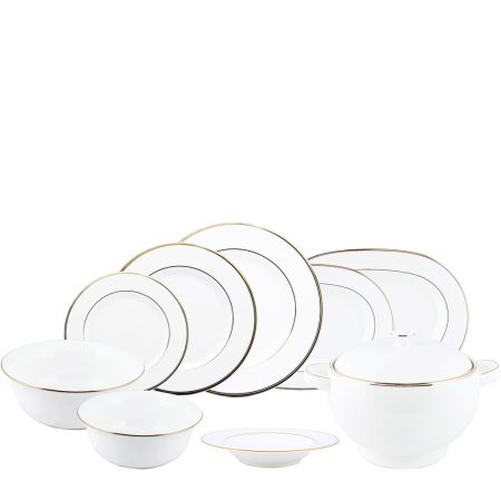 APARELHO JANTAR GOLD D LINING 42 PCS PORCELANA