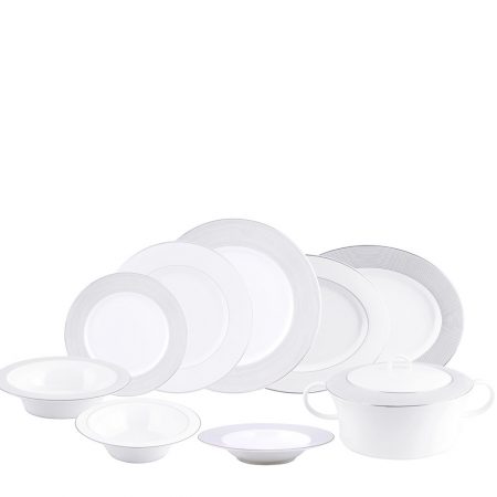APARELHO JANTAR RADIUS PLATINUM 42 PCS PORCELANA