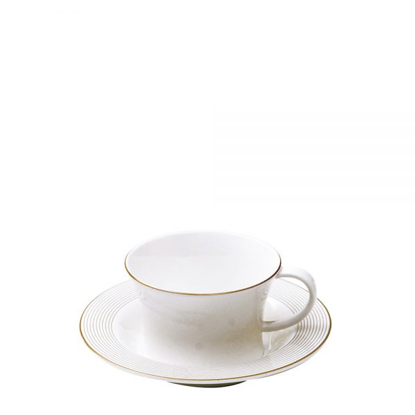 Aparelho de Chá, Café & Bolo 41 Peças em Porcelana Radius Gold