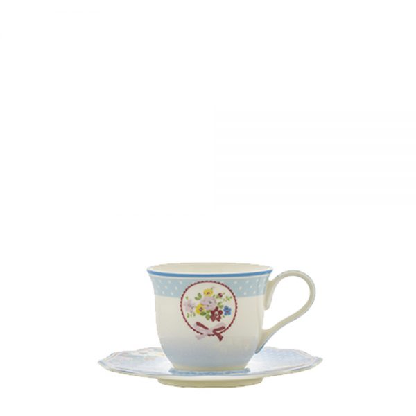 APARELHO CHA/CAFE/BOLO VINTAGE BLOOM 41 PCS PORCELANA