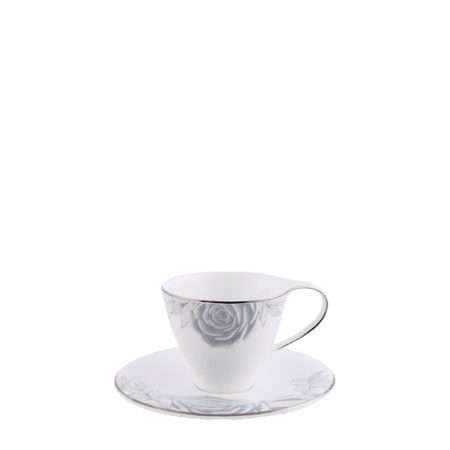 XICARA/PIRES CAFE KALANCHOE 100 ML/13 CM PORCELANA CX C/ 6