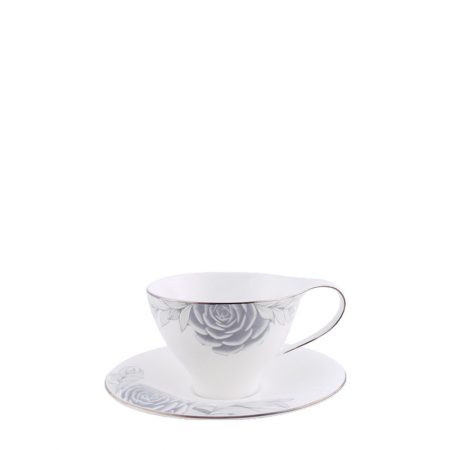 XICARA/PIRES CHA KALANCHOE 260 ML/16 CM PORCELANA CX C/ 6