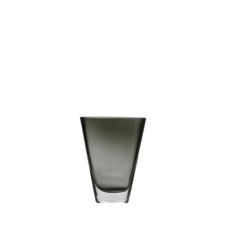 VASO 26 CM VIDRO CINZA