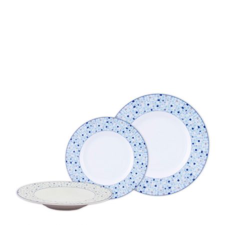 APARELHO DE JANTAR ADAMINA BLUE 18 PCS PORCELANA
