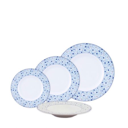 APARELHO JANTAR ADAMINA BLUE 24 PCS PORCELANA