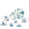 APARELHO CHA/CAFE/BOLO MIDNIGHT VINE 41 PCS PORCELANA