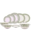 APARELHO JANTAR SIENNA GREEN 42 PCS PORCELANA
