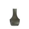 VASO 30 CM VIDRO CINZA