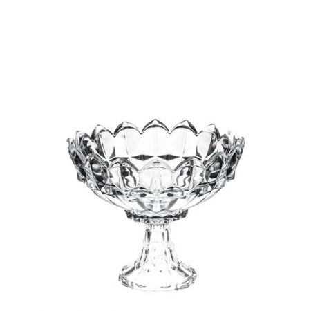 FRUTEIRA C/ PE DALIA 26 CM VIDRO