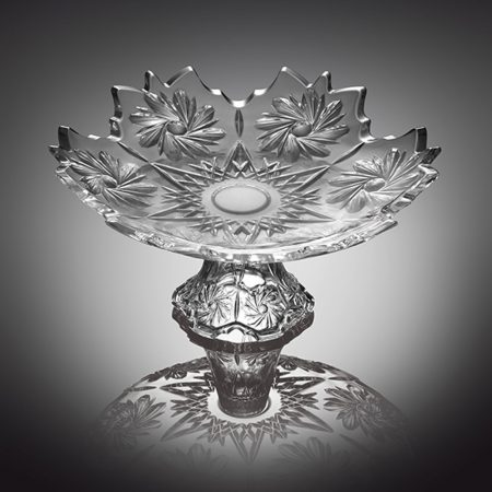 PRATO DE BOLO C/PE PHOENIX 26 CM VIDRO