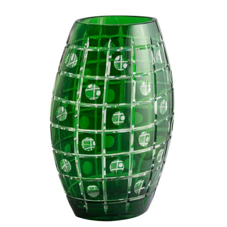 VASO 30 CM CRISTAL VERDE