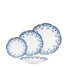 APARELHO JANTAR BLUE LEAF 24 PCS PORCELANA