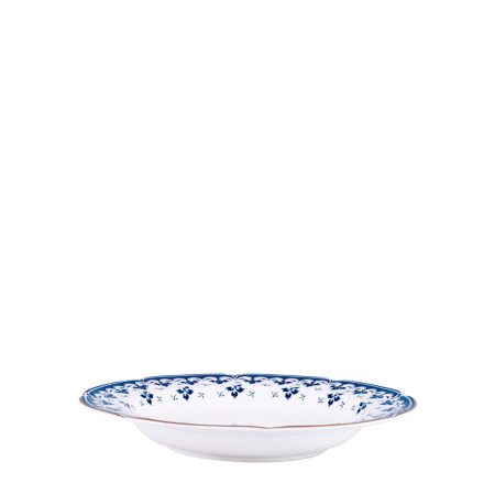 PRATO FUNDO BLUE LEAF 23 CM PORCELANA CX C/ 6