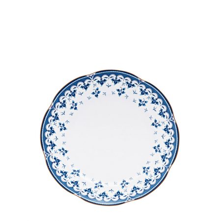 PRATO SOBREMESA BLUE LEAF 19 5 CM PORCELANA CX C/ 6