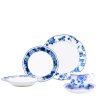 APARELHO DE JANTAR C/ CHA ASIAN BLUE 30 PCS PORCELANA
