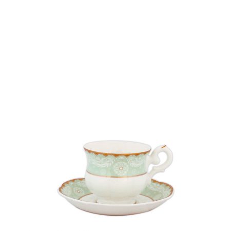 XICARA/PIRES CAFE GREEN VINTAGE PORCELANA CX C/ 6