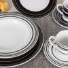 APARELHO JANTAR MILA BLACK 20 PCS PORCELANA