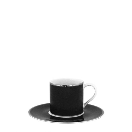 XICARA/PIRES CHA NIMBUS BLACK PORCELANA CX C/ 6