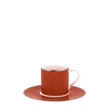 XICARA/PIRES CHA NIMBUS CORAL PORCELANA CX C/ 6