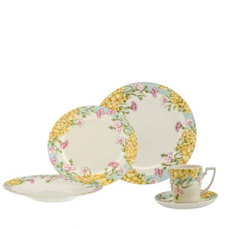 APARELHO JANTAR C/ CHA TROPICA 30 PCS PORCELANA
