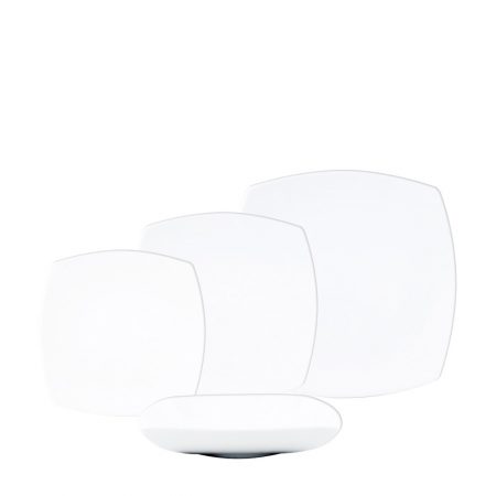 1/2 BAIXELA SQUARE WHITE 30 PCS PORCELANA