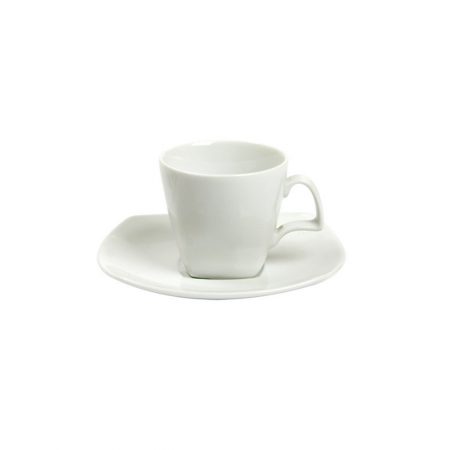 XICARA/PIRES CAFE SQUARE WHITE 100 ML / 12 CM PORCELANA CX C/ 6