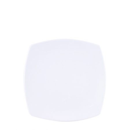 PRATO SOBREMESA SQUARE WHITE 21 CM PORCELANA CX C/ 6