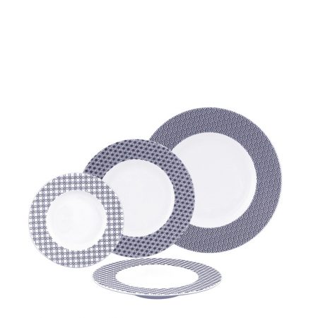 APARELHO JANTAR YUKI BLUE 24 PCS PORCELANA