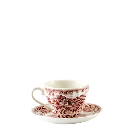 XICARA/PIRES DE CHA PINK BROOK CHELSEA CERAMICA CX C/ 6